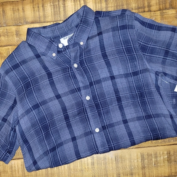 NWT Boys Old Navy Button Up Plaid Short Sleeve Shirt. - Picture 6 of 12